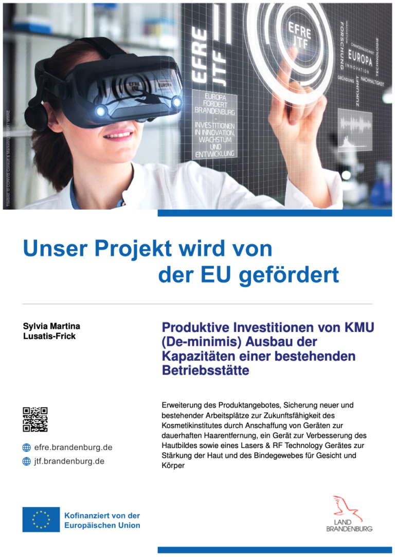 Flyer der EFRE EU Förderung